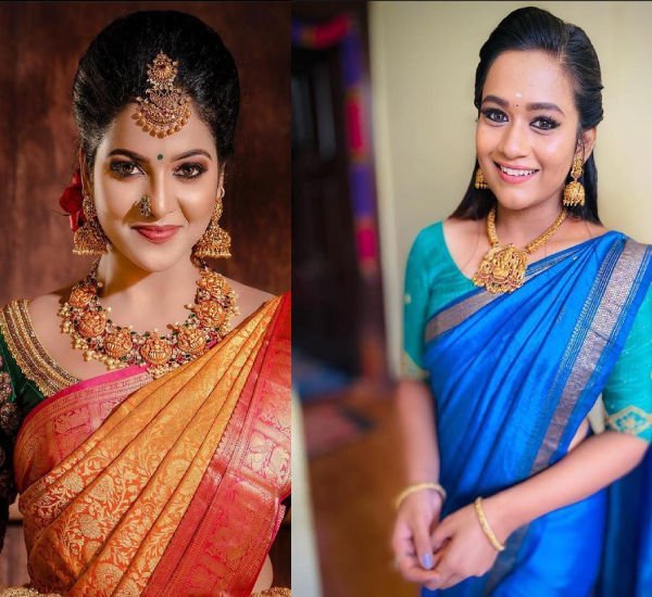 சித்ராவின் நினைவாக இருந்த அந்த ஒன்றையும் மாற்றிய சீரியல் குழு.. செம்ம அப்செட்டில் ரசிகர்கள் KaavyVJ_Chitra_and_Kaavya_Arivumani_for_Mullai_Pandian_Stores-thinatamila-Mullai-thinatamil
